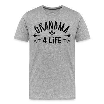 Congratulations Grandma Grandmother Statement Pensioner - Men's Premium Organic T-Shirt - heather grey - Front - Damien (186cm)