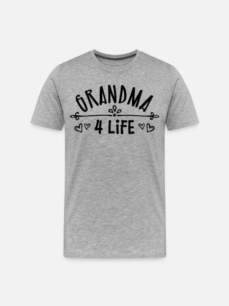 Gratuliere Oma Großmutter Statement Rentnerin - Männer Premium Bio T-Shirt - Grau meliert