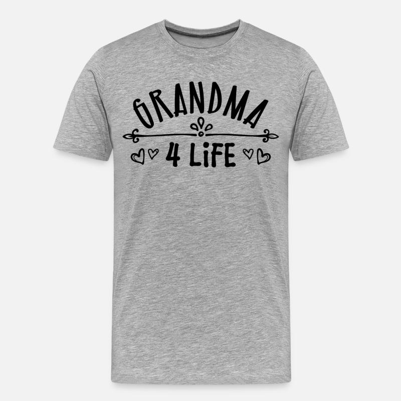 Gratuliere Oma Großmutter Statement Rentnerin - Männer Premium Bio T-Shirt - Grau meliert