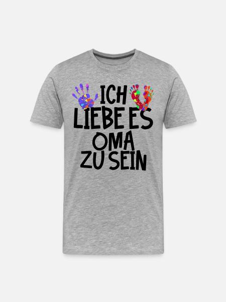 Rentnerin Oma Statement Alte Frau Großmutter - Männer Premium Bio T-Shirt - Grau meliert