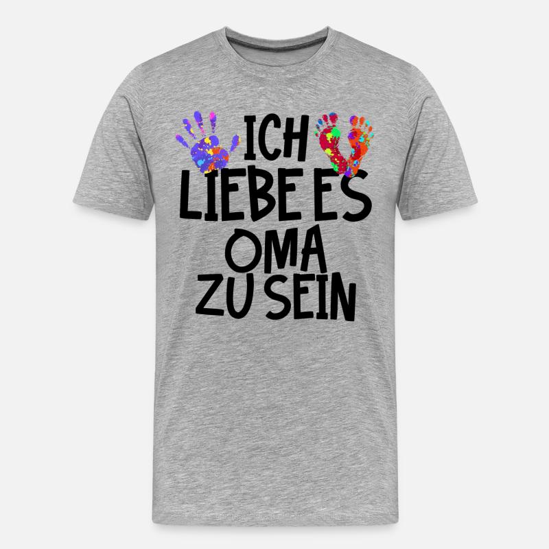 Rentnerin Oma Statement Alte Frau Großmutter - Männer Premium Bio T-Shirt - Grau meliert