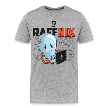 Ampoule Raffnix - T-shirt bio Premium Homme - gris chiné - Devant - Damien (186cm)