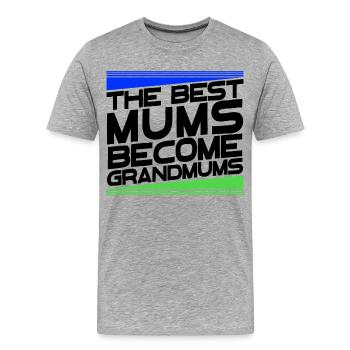 Cool Grandma Statement Grandmother Congratulations - Men's Premium Organic T-Shirt - heather grey - Front - Damien (186cm)
