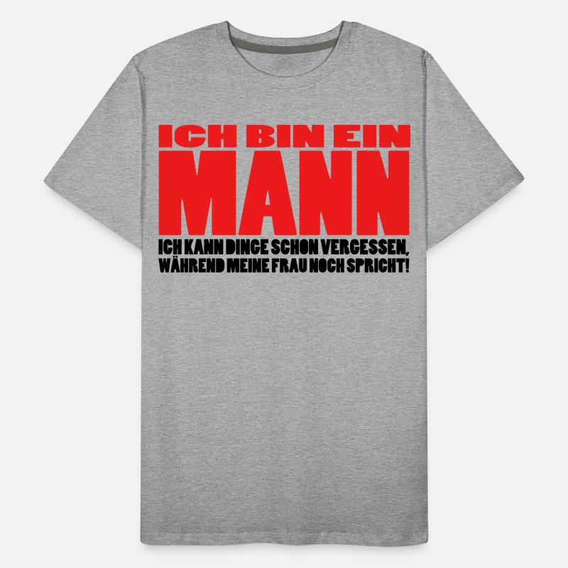 mann spruch witzig männer ehemann ehe Männer Premium Bio T-Shirt