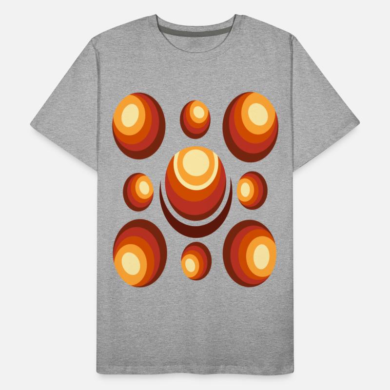 70s Wallpaper Pattern Retro Circle Pattern Men's Premium Organic T-Shirt
