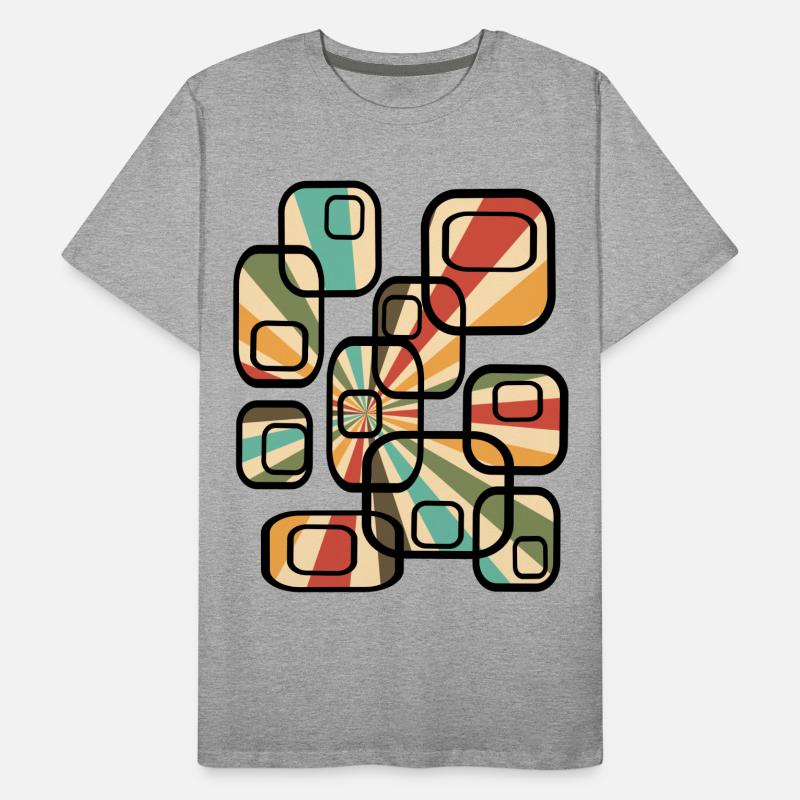 70s wallpaper pattern cuboid retro pattern Men's Premium Organic T-Shirt