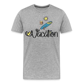 Fêtes et célébrations - T-shirt bio Premium Homme - gris chiné - Devant - Damien (186cm)