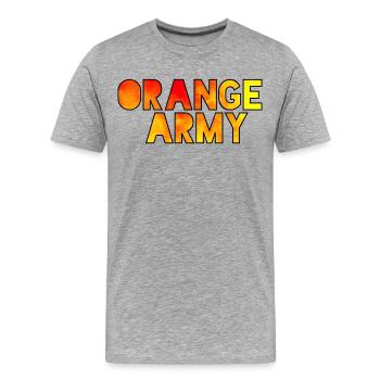 La légion orange pour les vrais fans des Pays-Bas # - T-shirt bio Premium Homme - gris chiné - Devant - Damien (186cm)