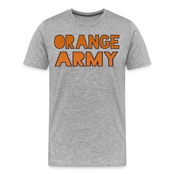 La légion orange pour les vrais fans des Pays-Bas * - T-shirt bio Premium Homme - gris chiné - Devant - Damien (186cm)