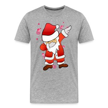 Dabbing Nicholas - Men's Premium Organic T-Shirt - heather grey - Front - Damien (186cm)