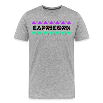 Cool Steinbock Spruch Horoskop Sternzeichen Himmel - Männer Premium Bio T-Shirt - Grau meliert - Vorne - Damien (186cm)