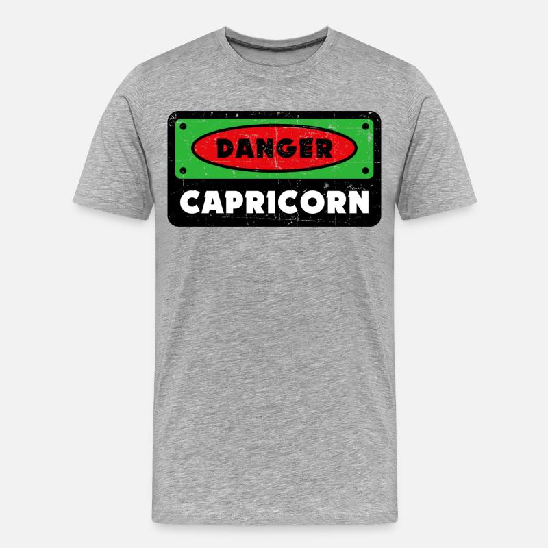 Cool Tierkreiszeichen Steinbock Statement Horoskop - Männer Premium Bio T-Shirt - Grau meliert
