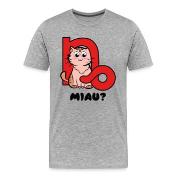 Steinbock Spruch Aberglaube Horoskop Sternzeichen - Männer Premium Bio T-Shirt - Grau meliert - Vorne - Damien (186cm)