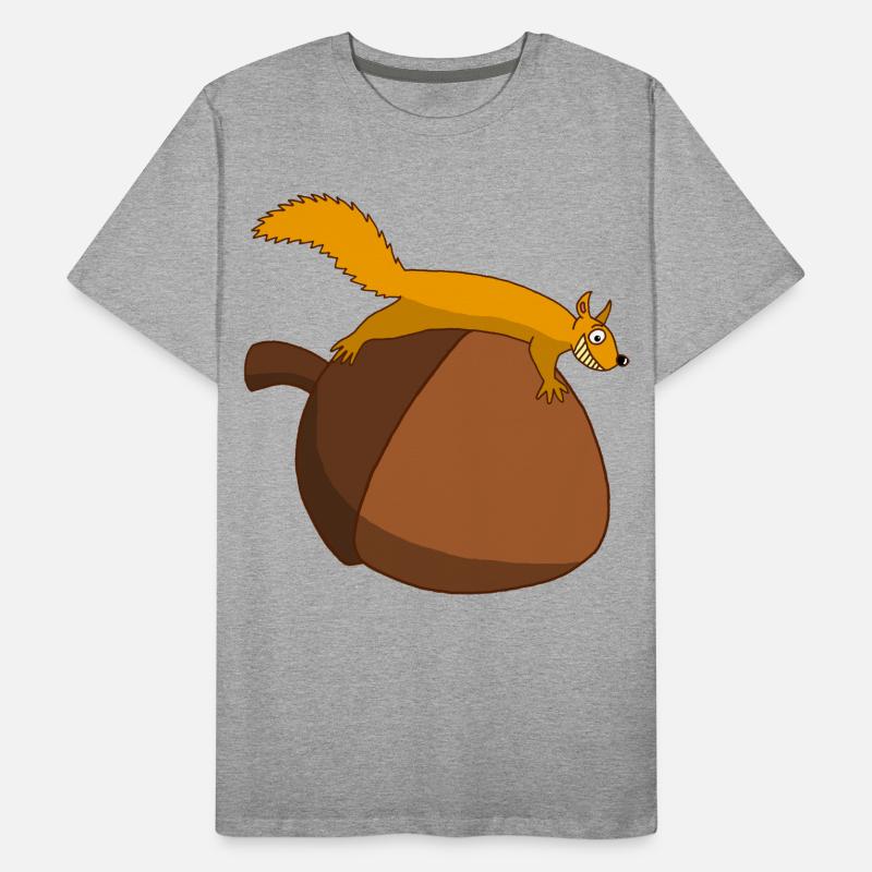 Das Eichhörnchen gegen die Eichel Männer Premium Bio T-Shirt