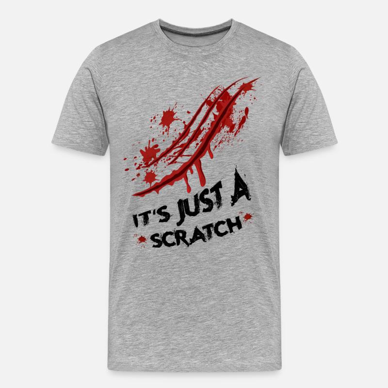 Just a scratch - Men's Premium Organic T-Shirt - heather grey