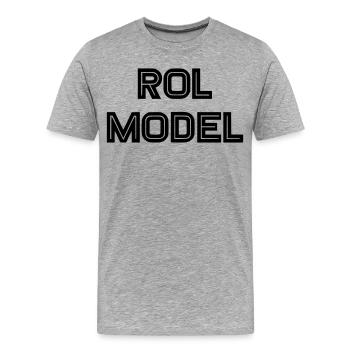 Jeder Rollstuhlfahrer ist ein Vorbild - Männer Premium Bio T-Shirt - Grau meliert - Vorne - Damien (186cm)