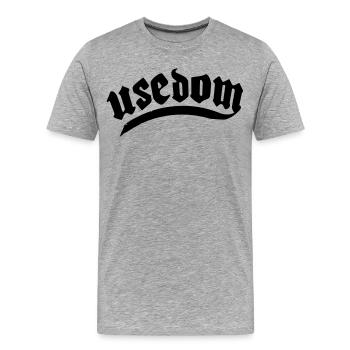 Island of Usedom Shirt - Men's Premium Organic T-Shirt - heather grey - Front - Damien (186cm)