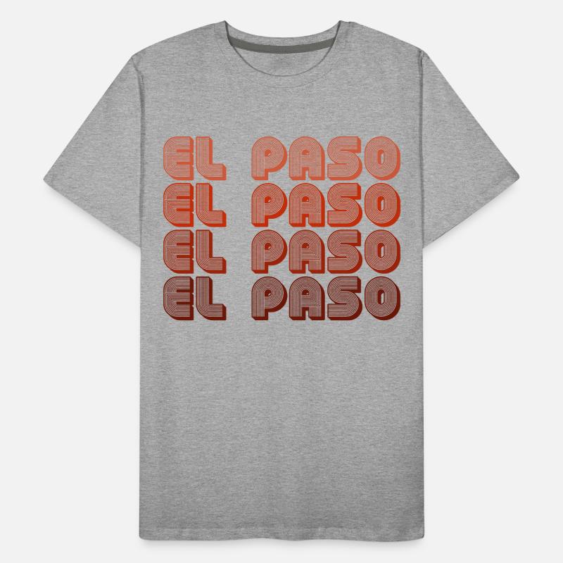 El Paso Gradient Retro Pattern Men's Premium Organic T-Shirt
