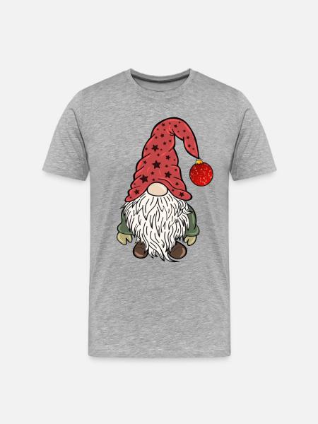 Christmas Elves Christmas Gnom - Men's Premium Organic T-Shirt - heather grey