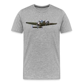 Beechcraft 18 - T-shirt bio Premium Homme - gris chiné - Devant - Damien (186cm)