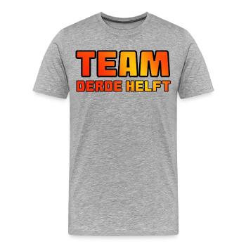 Troisième mi-temps de l’équipe. Pour un vrai supporter de football * - T-shirt bio Premium Homme - gris chiné - Devant - Damien (186cm)