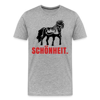 Pferde Spruch Pferdenarr Islandpferde Isländer - Männer Premium Bio T-Shirt - Grau meliert - Vorne - Damien (186cm)