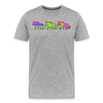 Gallop cheval amoureux chevaux amour chevaux islandais - T-shirt bio Premium Homme - gris chiné - Devant - Damien (186cm)