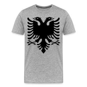 Albania - Men's Premium Organic T-Shirt - heather grey - Front - Damien (186cm)