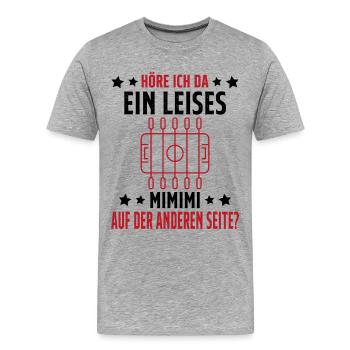 Tischfussball Geschenk Fans Wuzler Tischfussball - Männer Premium Bio T-Shirt - Grau meliert - Vorne - Damien (186cm)