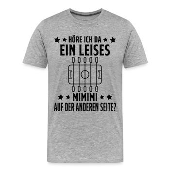 Tischfussball Geschenk Fans Wuzler Tischfussball - Männer Premium Bio T-Shirt - Grau meliert - Vorne - Damien (186cm)