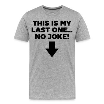 Déclaration de ventre de bébé enceinte Bonheur familial Maman - T-shirt bio Premium Homme - gris chiné - Devant - Damien (186cm)