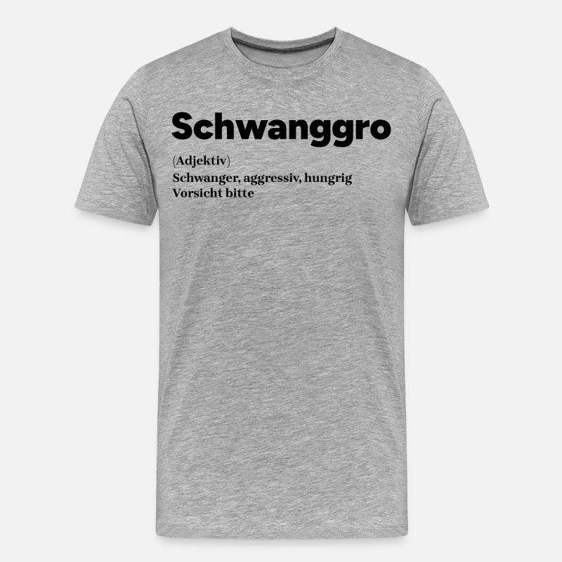 Schwangerschaft Schwanger Mutter Statement Eltern - Männer Premium Bio T-Shirt - Grau meliert