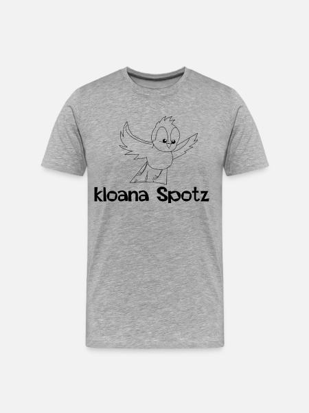 kloana Spotz-kleiner Spatz,Austrian dialect - Men's Premium Organic T-Shirt - heather grey