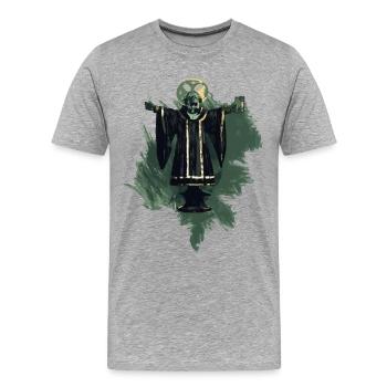 München retro look stylish - Männer Premium Bio T-Shirt - Grau meliert - Vorne - Damien (186cm)