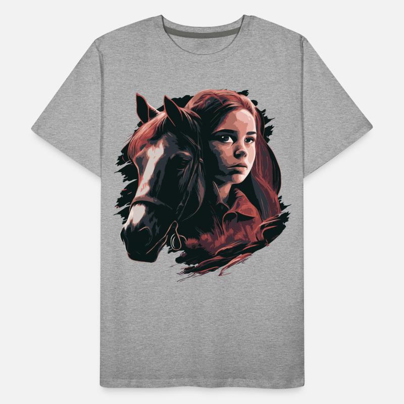 Pferdemädchen Männer Premium Bio T-Shirt