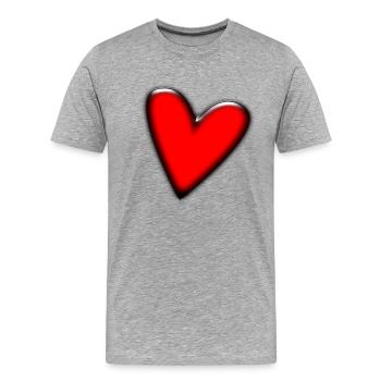 MAMA. MUTTERTAG. SCHÖNEN MUTTERTAG. ICH LIEBE DICH - Männer Premium Bio T-Shirt - Grau meliert - Vorne - Damien (186cm)