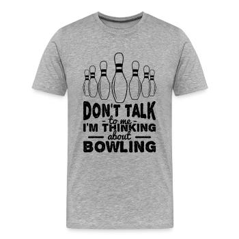 Bowler joke - Men's Premium Organic T-Shirt - heather grey - Front - Damien (186cm)