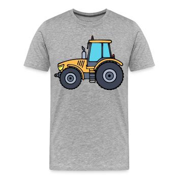 Tractor Vehicle Commercial Vehicle Tractor Country Air - Men's Premium Organic T-Shirt - heather grey - Front - Damien (186cm)
