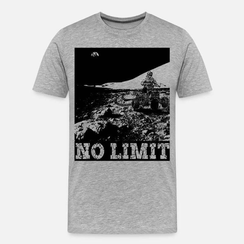 QUAD NOLIMIT - Männer Premium Bio T-Shirt - Grau meliert