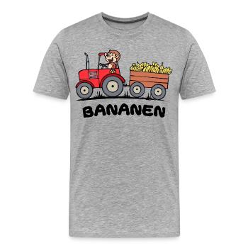 Landmaschinen Fahrzeug Spruch Traktor Schlepper - Männer Premium Bio T-Shirt - Grau meliert - Vorne - Damien (186cm)