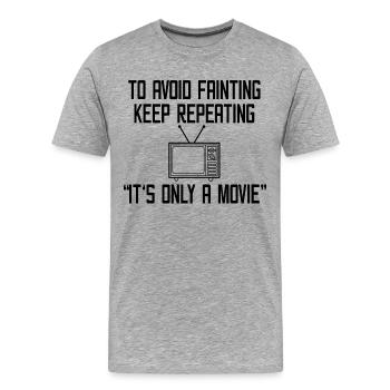 Télévision Regarder Film Film Déclaration Cinéma - T-shirt bio Premium Homme - gris chiné - Devant - Damien (186cm)
