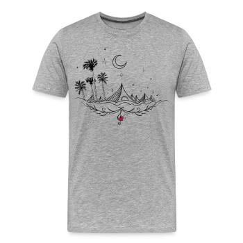 Music Festival Music Festival - Men's Premium Organic T-Shirt - heather grey - Front - Damien (186cm)
