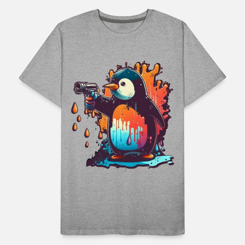 Penguin with pulled kolt Men's Premium Organic T-Shirt