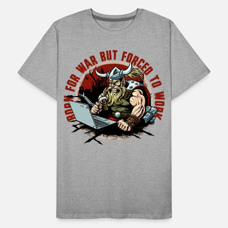 Wikinger-Admin mit Schriftzug Männer Premium Bio T-Shirt
