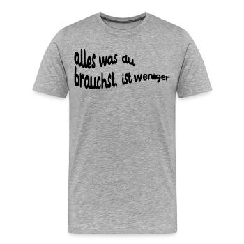 Umweltschützer Umwelt Statement Erde Umweltschutz - Männer Premium Bio T-Shirt - Grau meliert - Vorne - Damien (186cm)