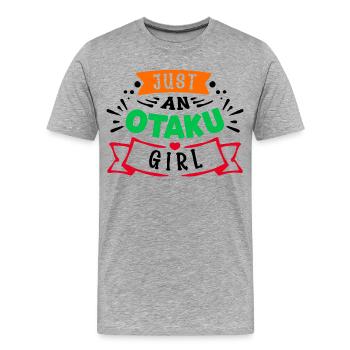 Girls Anime Manga Statement Otaku Mangastyle - T-shirt bio Premium Homme - gris chiné - Devant - Damien (186cm)