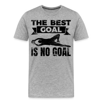 Le meilleur but est de ne pas encaisser de but - T-shirt bio Premium Homme - gris chiné - Devant - Damien (186cm)