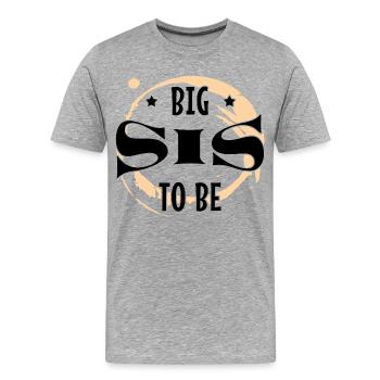 Sibling Love Sis Brother Sibling Statement - Men's Premium Organic T-Shirt - heather grey - Front - Damien (186cm)