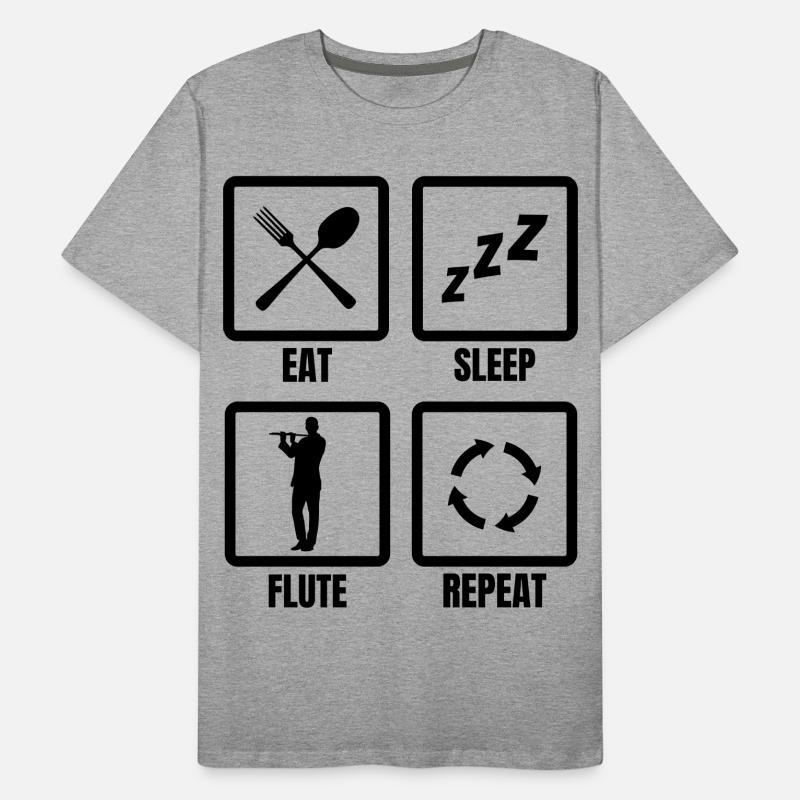 Flute Player Routine Men's Premium Organic T-Shirt
