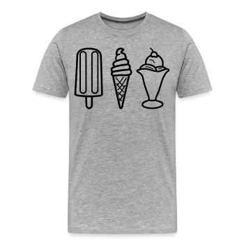 Glace - T-shirt bio Premium Homme - gris chiné - Devant - Damien (186cm)